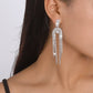 E1539 Exaggerated U-shaped Rhinestone Earrings Fairy Flow Su Earrings Personality Long Style Light Luxury Earrings Women