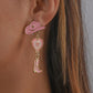 E1365 Popular Jewelry Modern Trendy Girl Earrings Hat Love Cowboy Boots Drip Oil Multilayer Earrings