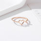 Creative Jewelry Arrow Peach Heart Open Ring Fashion Hollow Heart Tail Ring