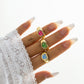 Jewelry creative color small frog dripping oil ring female cartoon alloy small animal geometric jewelry
