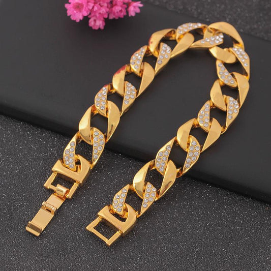 Fashion Gold Plated Diamond Hollow Bracelet eaby High Quality Bracelet Hand Jewelry