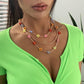 N7524 Bohemian colorful rice bead necklace holiday multi-layered hand-woven flower accessories