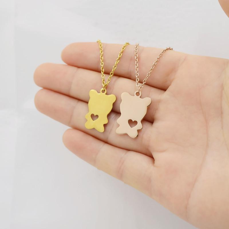 Ins light luxury small fragrance necklace female creative small animal cute bear necklace popular jewelry