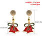 Ornament red dripping oil Christmas bell pendant earrings ladies Christmas earrings earrings