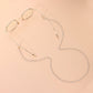 Ornament Protein Bead Glasses Chain Versatile Black and White Bead Glasses Accessories Women