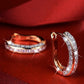 Explosive fashion jewelry full of diamonds light luxury niche design ear clip female earrings jewelry