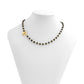 Jewelry Geometric Flower OT Buckle Metal Necklace Simple Black Beaded Clavicle Necklace Female