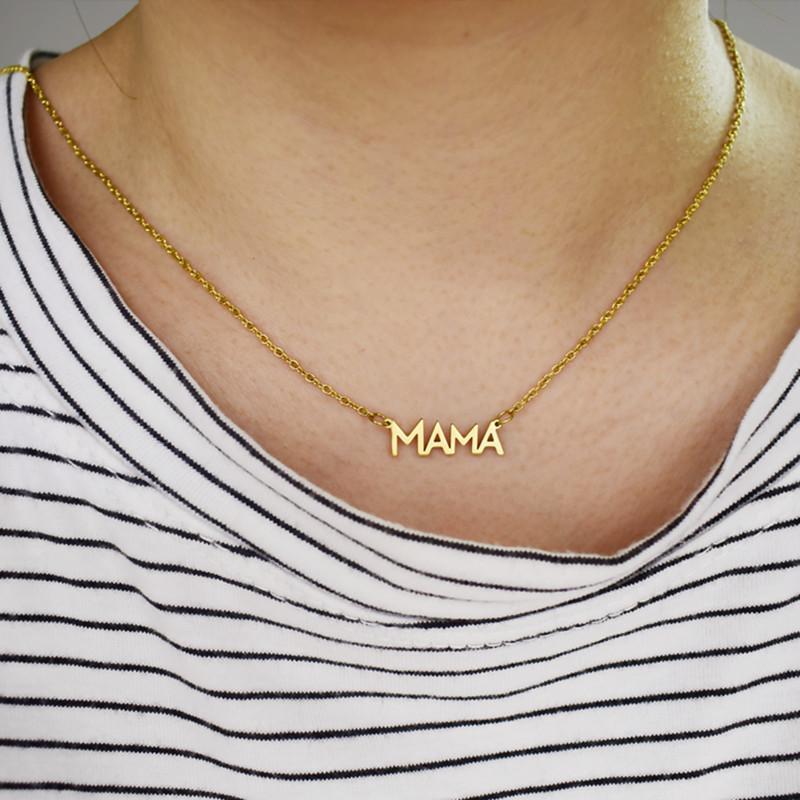 Mama mother necklace English letter mother love stainless steel accessories