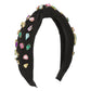 F4948 Fabric Knotted Elegant Headband Waffle Creative Horse Eye Diamond Temperament Light Luxury Personalized Headband