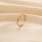 ins personality simple little princess candy color stainless steel opening adjustable color dot cross ring female