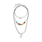 Jewelry Ethnic Color Beaded Long Sweater Chain Niche Imitation Crystal Stacked Xingyue Necklace