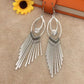 High Quality Ethnic Jewelry Oval Earrings Fine Textured Metal Tassel Imitation Zircon Earrings India