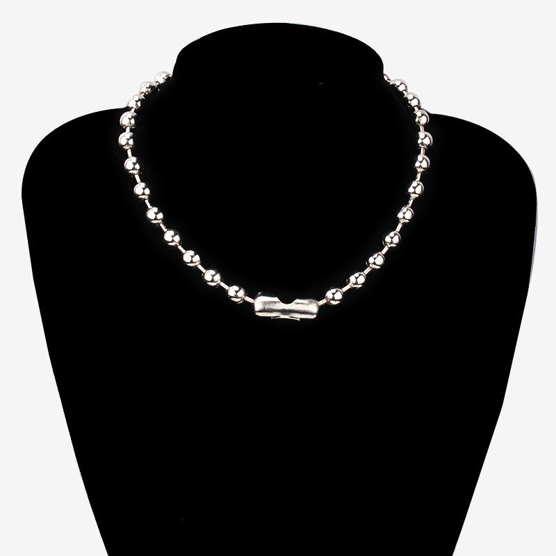 Necklace Jewelry Punk Retro Acrylic Thick Chain Necklace Fashion Versatile Bead Clavicle Chain