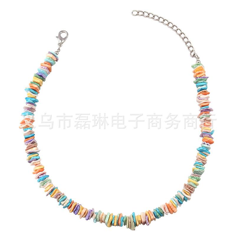 Fashion Broken Shell Jewelry Set Personality Hand-worn Irregular Geometric Clavicle Chain