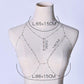 Sexy Exaggerated Beach Casual Body Clothing Chain Necklace Flash Diamond Pendant Tassel Necklace Chest Chain Necklace Female