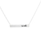 Creative letter lettering "bestill" horizontal bar pendant necklace supply