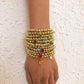 B1585 Hand Decoration Simple Beaded Elastic Geometric Bracelet Rhinestone Small Fresh Girly Bracelet