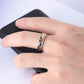 Fashion Stainless Steel Inlaid Colorful Shell Ring Popular Titanium Steel Ring Jewelry
