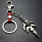 Reaper Skull Alloy Pendant Leather Keychain Retro Key Ring Pendant Jewelry