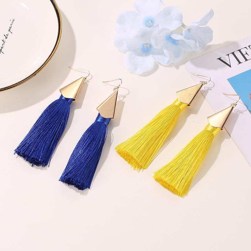 Earrings ethnic atmosphere long tassel earrings earrings earrings temperament autumn and winter earrings women