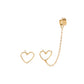 Jewelry simple personality chain earrings ear bone clip cold geometric love niche earrings