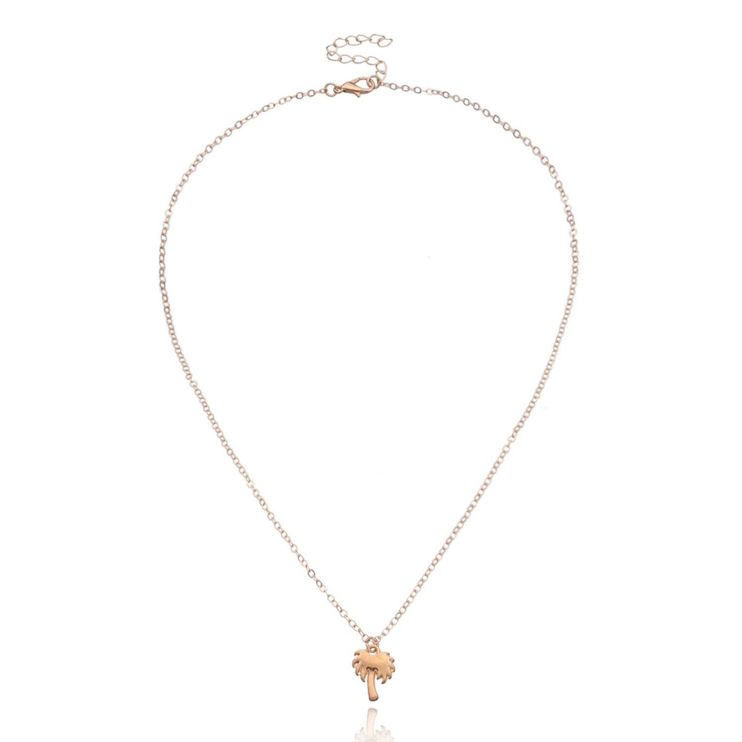 Jewelry Fashion Simple Metal Palm Tree Necklace Personality Charm Geometric Island Coconut Tree Necklace