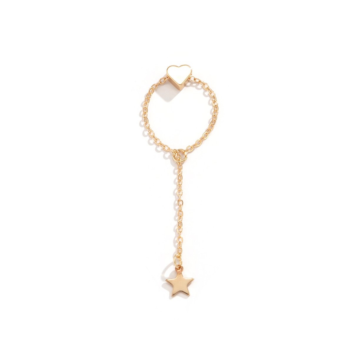 Jewelry Simple Thin Chain Star Pendant Tassel Ring Femininity Peach Heart Long Hand Jewelry