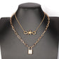 Jewelry creative pop all-match punk metal prickly padlock necklace collarbone chain