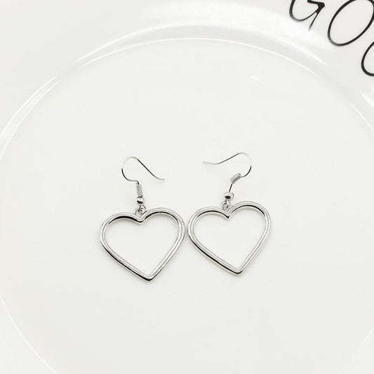 Fresh Ear Jewelry Harajuku Hollow Heart Earrings Soft Girl Earrings Ladies Earrings