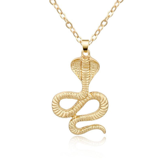 Personality Retro Animal Earrings Simple Metal Texture Cobra Necklace Earrings Jewelry