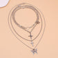 Jewelry diamond-encrusted little angel rose necklace accessories peach heart wings pendant necklace set chain
