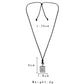 Fashion Men's Retro Versatile Stainless Steel Openable Square Photo Box Rope Necklace Sweater Chain