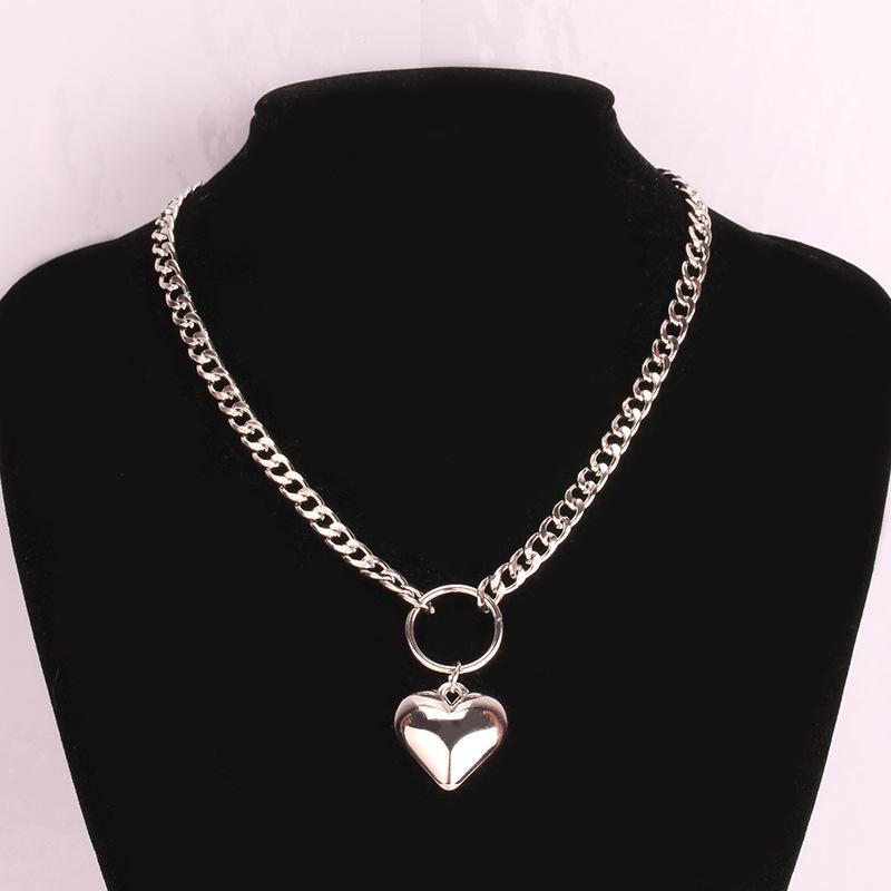 Jewelry Trend Love Necklace Female Personality Creative Fashion Necklace Ins Peach Heart Clavicle Chain