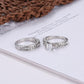 Diamond-encrusted zircon ring men and women fashion temperament metal geometric couple index finger ring personality ring