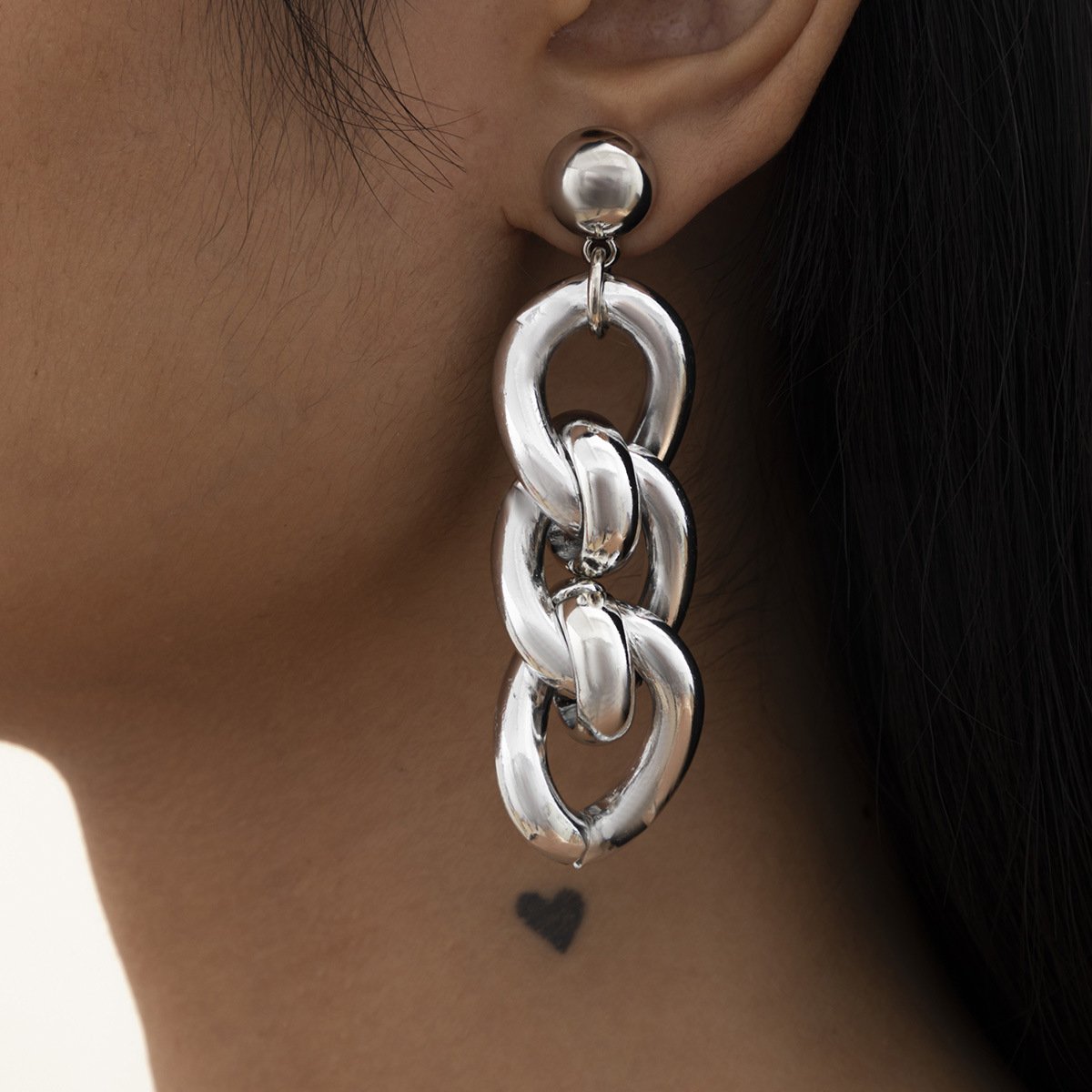 Jewelry exaggerated hip-hop trend special-shaped ring earrings niche cold alloy retro earrings