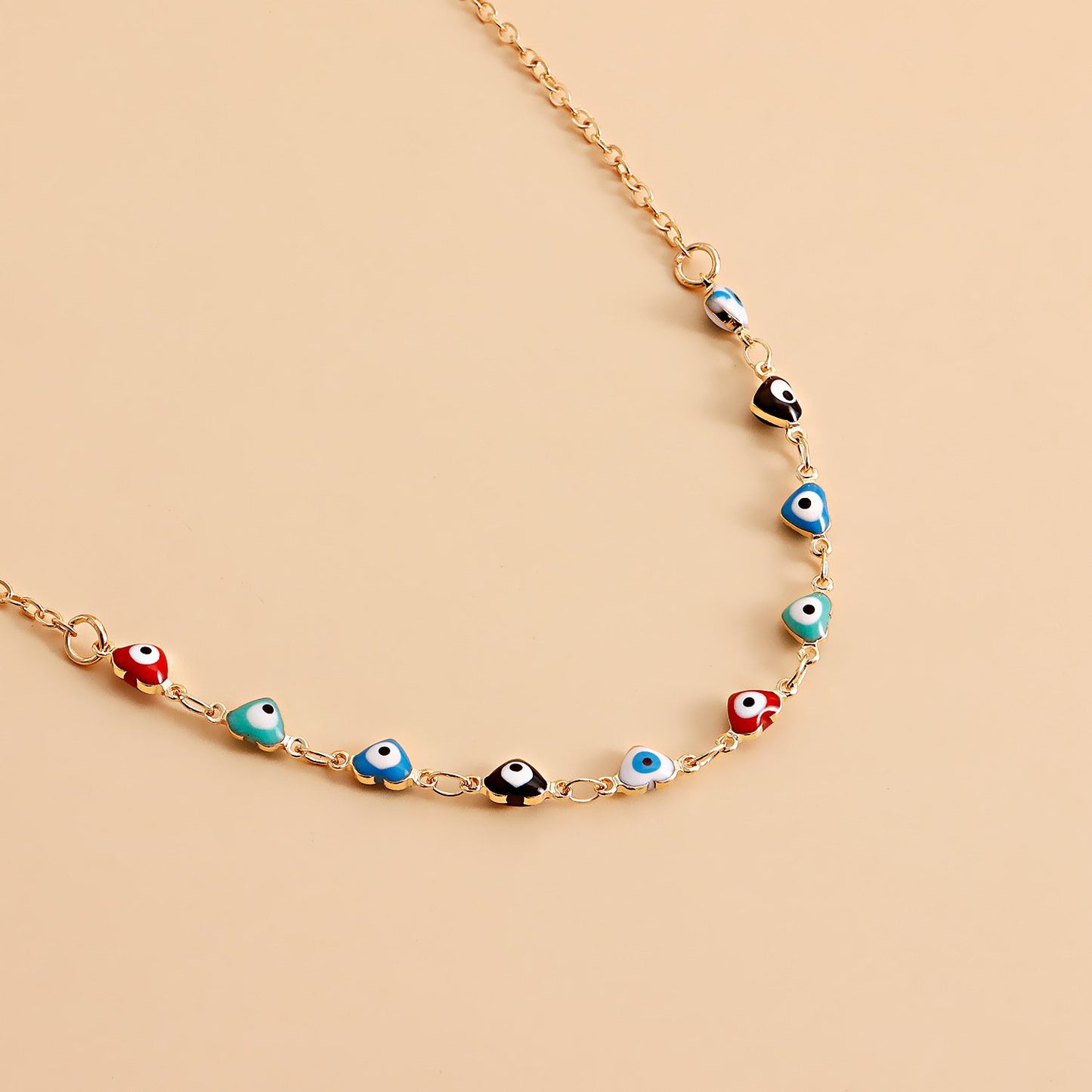 Jewelry fashion love devil's eye hexagram special-shaped pearl necklace female ins niche design