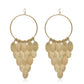 Jewelry Exaggerated Geometric Hollow Ring Earrings Personality Metal Sequin Tassel Long Earrings Women