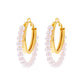 Pearl circle earrings female ins fashion exaggerated personality metal geometric large earrings temperament earrings