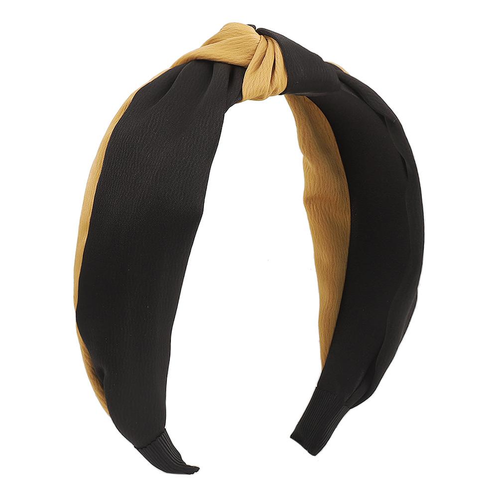 F5282 Personalized stripes and contrasting color headband fashion sweet knotted headband retro double geometric hair accessories for women