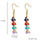 Personality, fashion, light luxury, niche, high-end design, stainless steel golden angel number 4444 color earrings