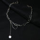 Metal chain necklace female design feeling ins cold collarbone chain net red rhinestone chain necklace trendy girl
