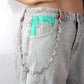 Jewelry punk retro light luxury small many diamond-encrusted butterfly trendy trouser chains