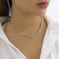 Jewelry Simple Metal Geometric Chain Necklace Female Hip Hop Fashion Clavicle Chain Versatile Necklace