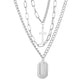 Personality Necklace Female Street Hip Hop Disc Student Multi-layer Simple Sweater Chain Internet Celebrity Cool Pendant Trend