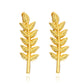 Fashion and simple leaf-shaped leaf-shaped stud earrings for women