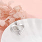 Explosive jewelry fashion simple heart-shaped cross two-color rose diamond necklace for ladies