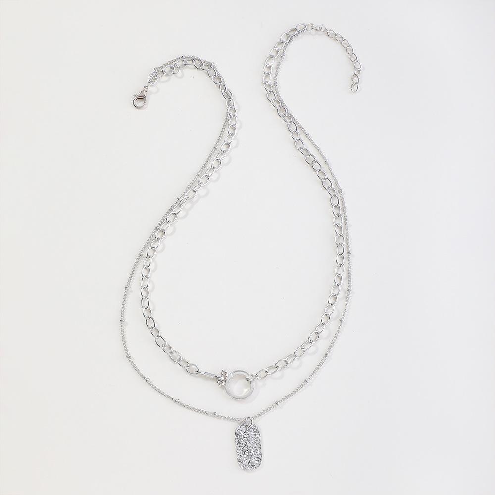 N794 temperament clavicle chain geometric retro necklace niche simple sweater necklace