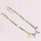 Small Fresh Alphabet Necklace Female Bohemian Handmade Colorful Rice Beads Clavicle Chain
