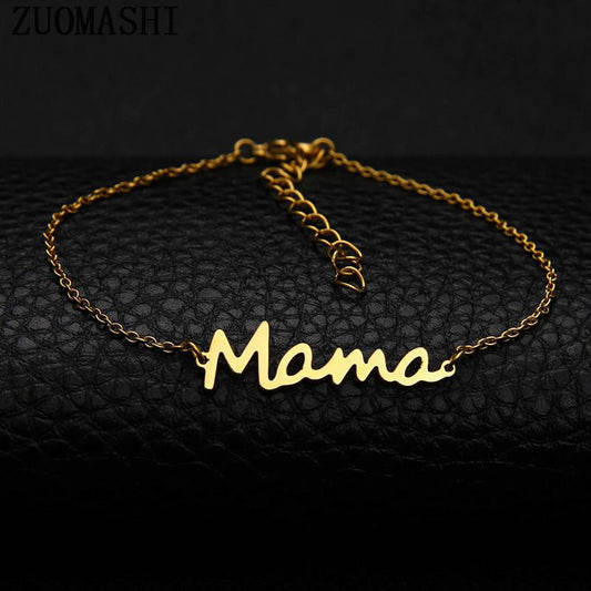 Mama Stainless Steel Alphabet Bracelet Mother's Day Series Ladies Jewelry