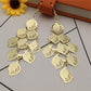 Palace retro metal earrings imitation computer chip leaf long earring accessories